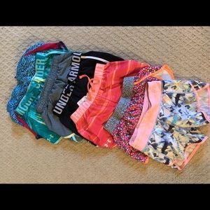 Large lot of girls athletic shorts